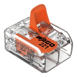 Klemm WAGO 221-612, şəffaf, 2x6 mm