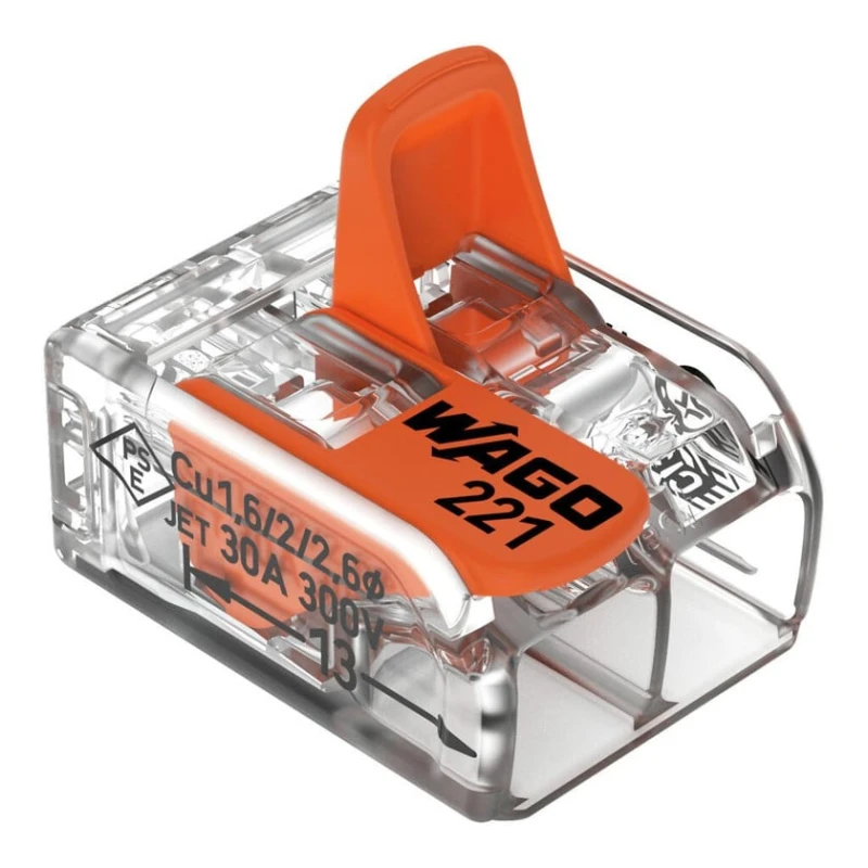 Клемма WAGO 221-612, прозрачная, 2x6 мм