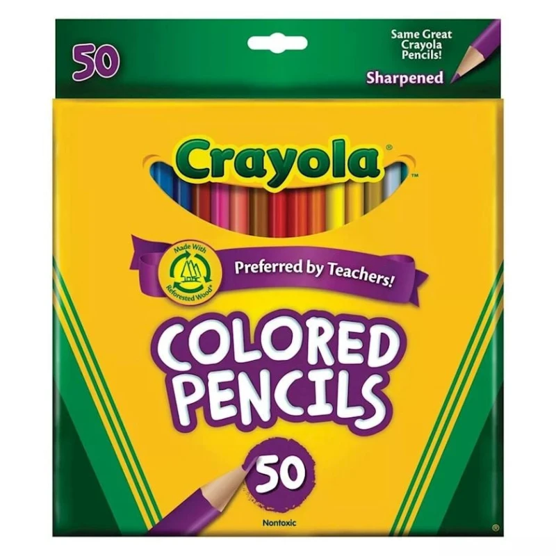 Karandaş dəsti Crayola Colored Pencils, 50 rəng