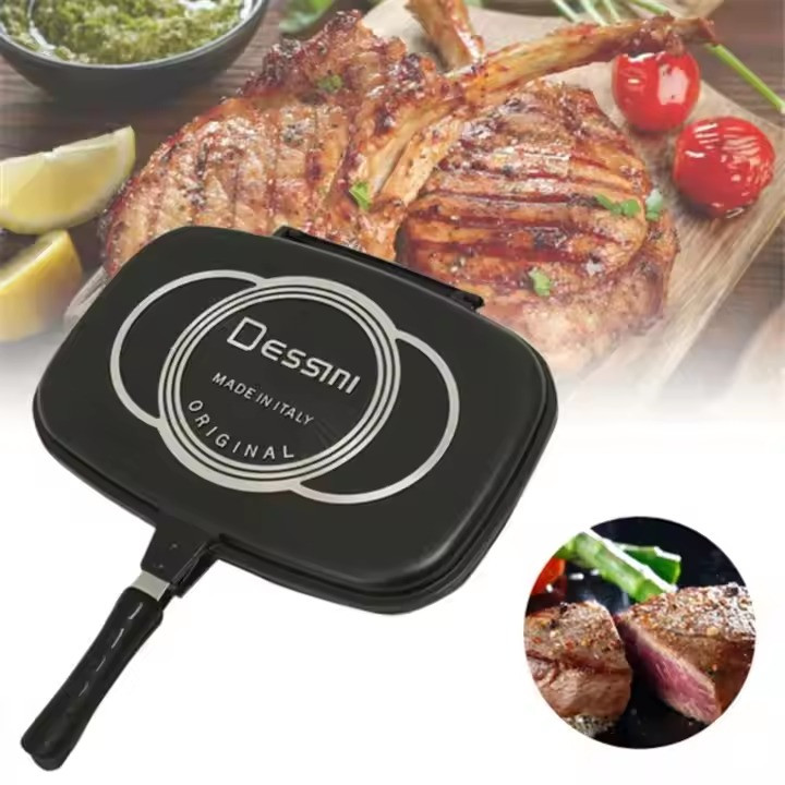 Сковорода двухсторонняя Dessini DP-36001RAX, алюминий, черный Сковорода двухсторонняя Dessini DP-36001RAX, алюминий, черный