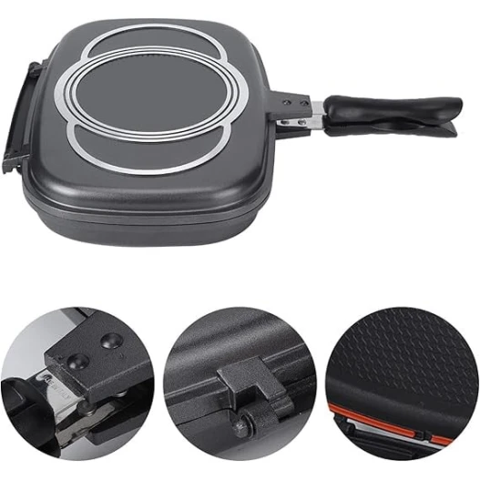 Сковорода двухсторонняя Dessini DP-36001RAX, алюминий, черный Сковорода двухсторонняя Dessini DP-36001RAX, алюминий, черный