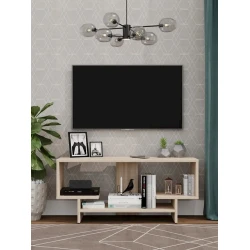 Тумба под ТВ 3563_LETNEWFFSon, ЛДСП, коричневая, 40x31x90 см Тумба под ТВ 3563_LETNEWFFSon, ЛДСП, коричневая, 40x31x90 см