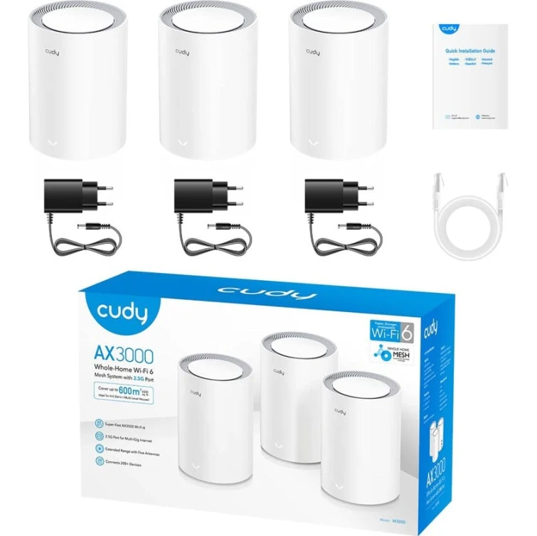 Усилитель сигнала Cudy AX3000 Wi-Fi 6 M3000 (3-Pack) Усилитель сигнала Cudy AX3000 Wi-Fi 6 M3000 (3-Pack)