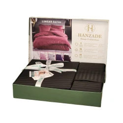 Комплект постельного белья Hanzadə TZE-635, двуспальный, черный, пододеяльник 200x220 см, простыня 240x260 см, наволочки 50х70 см/2 шт Комплект постельного белья Hanzadə TZE-635, двуспальный, черный, пододеяльник 200x220 см, простыня 240x260 см, наволочки 50х70 см/2 шт