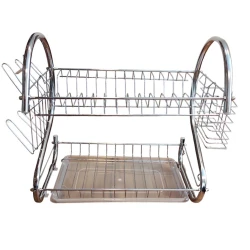 Сушилка для посуды 8051B-12, 40x25 см, с поддоном, серебристый Сушилка для посуды 8051B-12, 40x25 см, с поддоном, серебристый