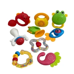 Набор прорезывателей-погремушек OB0000111, 3+ мес, 9 шт Набор прорезывателей-погремушек OB0000111, 3+ мес, 9 шт