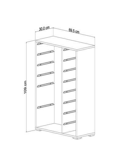 Oyuncaqlar üçün şkaf Pratico I39043, ağ/çəhrayı, 30x69.5x109 sm