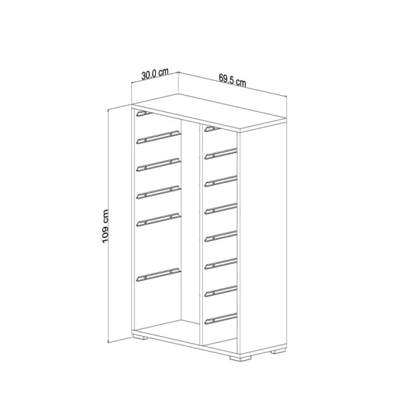 Шкаф для игрушек Pratico I39043, белый/розовый, 30x69.5x109 см Шкаф для игрушек Pratico I39043, белый/розовый, 30x69.5x109 см