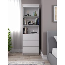 Kitab rəfi Letta,180x35.4x60.4 sm,LDSP,ağ
