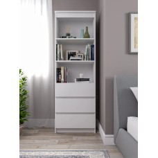 Kitab rəfi Letta,180x35.4x60.4 sm,LDSP,ağ