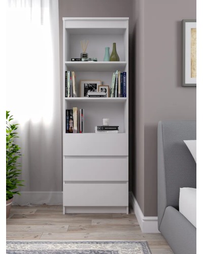 Kitab rəfi Letta,180x35.4x60.4 sm,LDSP,ağ