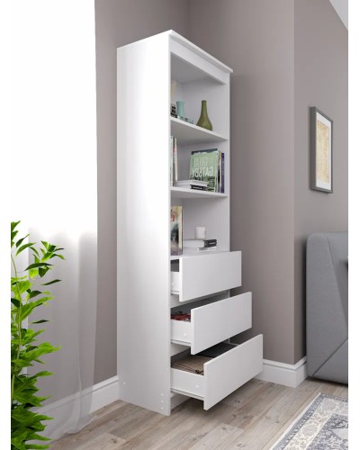Kitab rəfi Letta,180x35.4x60.4 sm,LDSP,ağ