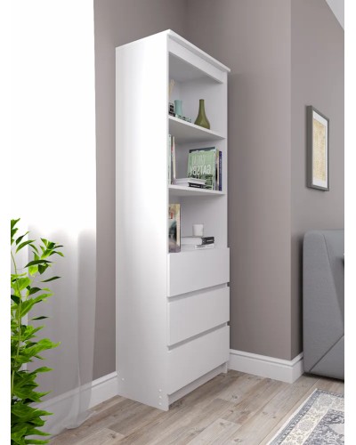 Kitab rəfi Letta,180x35.4x60.4 sm,LDSP,ağ