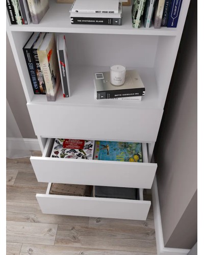 Kitab rəfi Letta,180x35.4x60.4 sm,LDSP,ağ