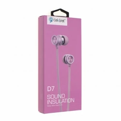 Проводные наушники Celebrat D7 Pink