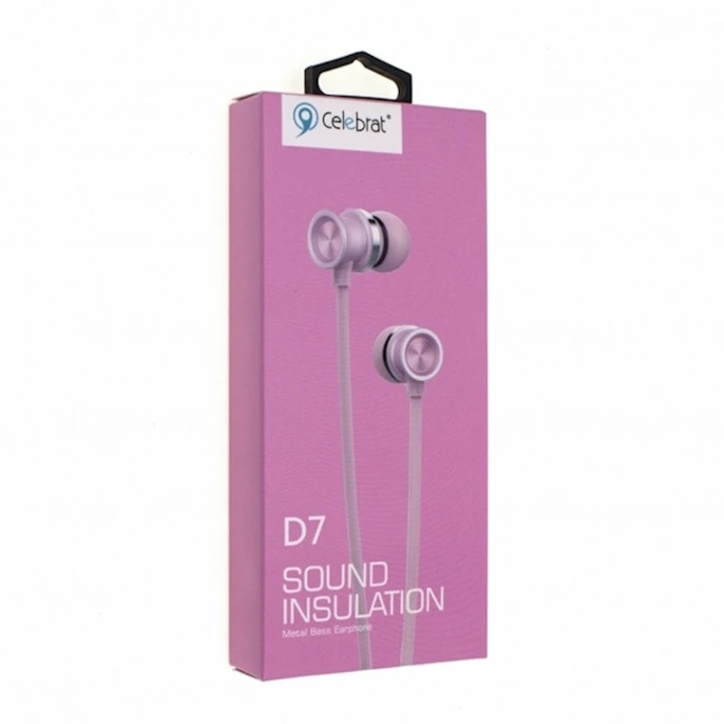 Проводные наушники Celebrat D7 Pink Проводные наушники Celebrat D7 Pink