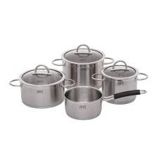Qab dəsti Gipfel Signo 1503, 7 əd, 1500/2000/3000/4000 ml, paslanmayan polad, gümüşü
