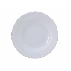 Сервиз обеденный Porland Wavy Platin 04POR033447, 60 предметов, на 12 персон, фарфор, белый