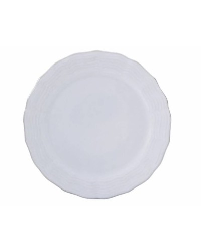 Nahar dəsti Porland Wavy Platin 04POR033447, 60 parça, 12 nəfərlik, farfor, ağ