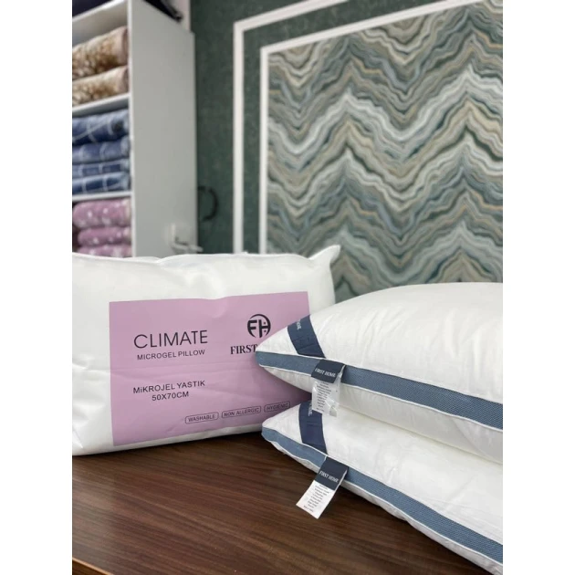 Yastıq MiraNova SF-673, satin/bambuk, ağ, 50х70 sm, 1 əd