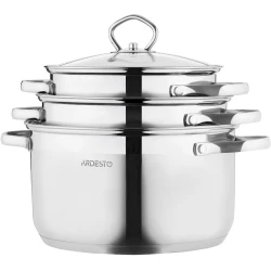 Набор кастрюль Ardesto Gemini Bari AR1908GSS, 8 предметов, 1.6/2.5/3.6/4.7 л, с крышками