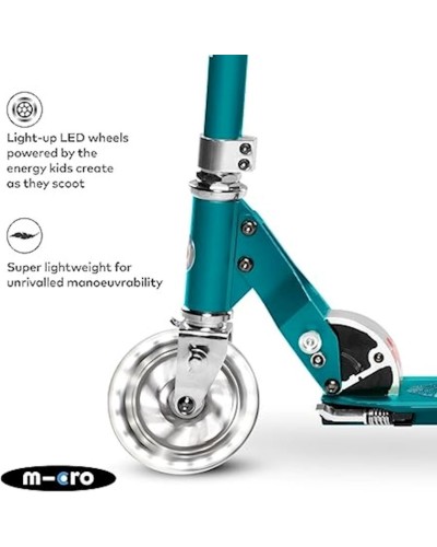 Samokat Micro Sprite LED Petrol SA0218, yaşıl