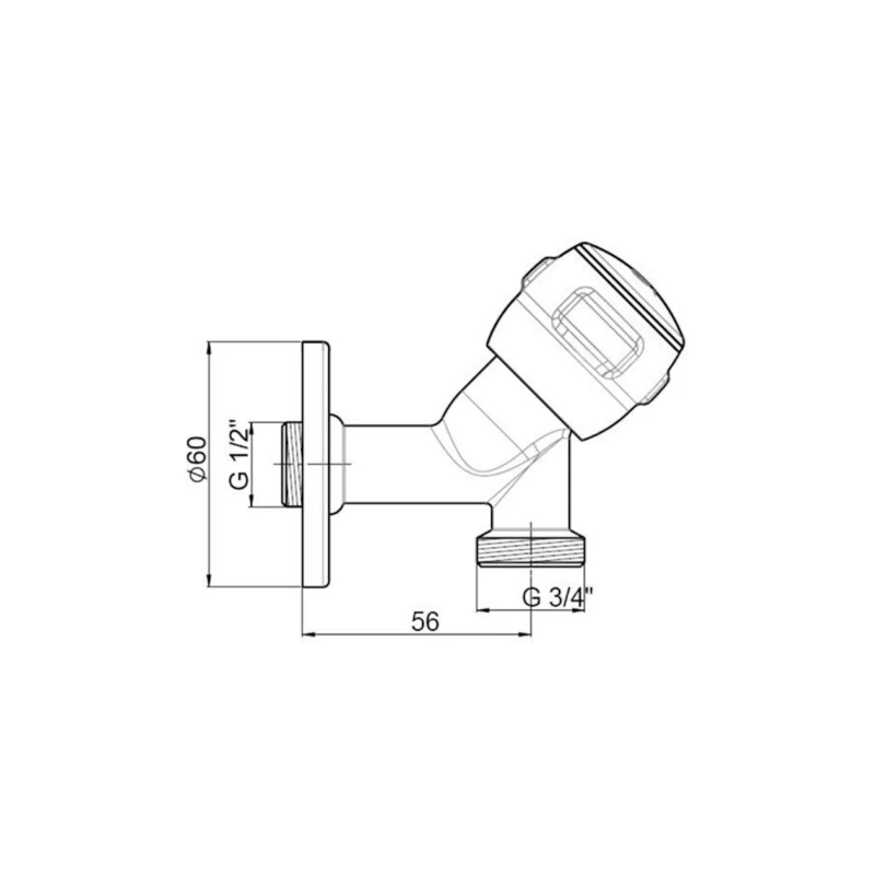 Кран водоразборный универсальный GPD Rios CMS30-2 Chromic