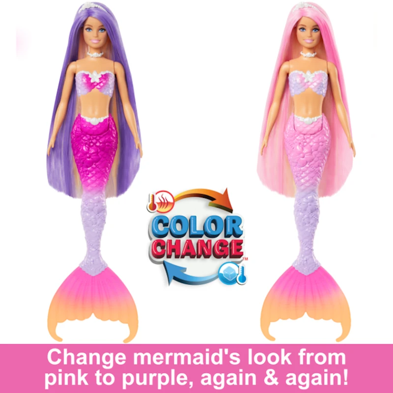 Кукла Mattel Barbie Malibu Mermaid Colour Changing HRP97, 30 см, 3+ лет Кукла Mattel Barbie Malibu Mermaid Colour Changing HRP97, 30 см, 3+ лет