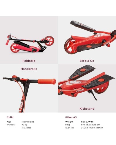 Samokat Yvolution Y Flyer Stepper 100739, qırmızı