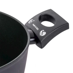 Qazan TVS Preziosa Italia, 2.5 l, 20 sm, alüminium, yapışmayan örtüklü, qara