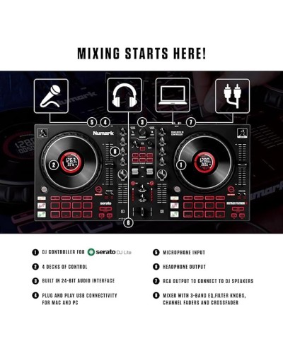 DJ kontrol cihazı Numark Mixtrack Platinum FX, 4 kanallı - MIXTRACKPLATINUMFX