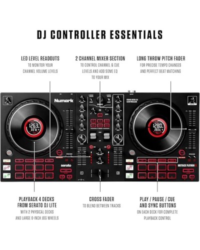 DJ kontrol cihazı Numark Mixtrack Platinum FX, 4 kanallı - MIXTRACKPLATINUMFX