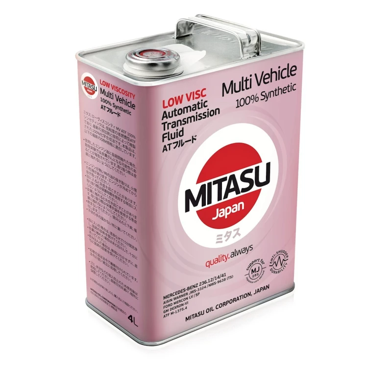 Transmissiya yağı Mitasu MJ -328 Premium MV ATF LT-71141, Neutral, 4 l Transmissiya yağı Mitasu MJ -328 Premium MV ATF LT-71141, Neutral, 4 l