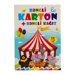 Цветной картон + цветная бумага Oyal Plus, 10 цветов, 16 шт