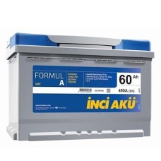 Akkumulator İnci Akü Formul A R+ 60Ah Boz