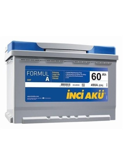 Akkumulator İnci Akü Formul A R+ 60Ah Boz