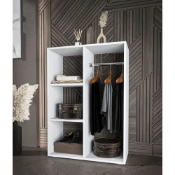 Открытый шкаф Letta ЛДСП, белый, 112x35x80 см Открытый шкаф Letta ЛДСП, белый, 112x35x80 см