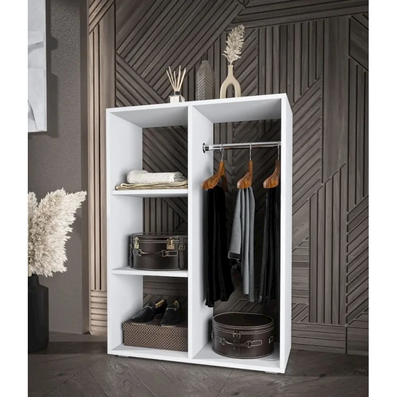 Открытый шкаф Letta ЛДСП, белый, 112x35x80 см Открытый шкаф Letta ЛДСП, белый, 112x35x80 см