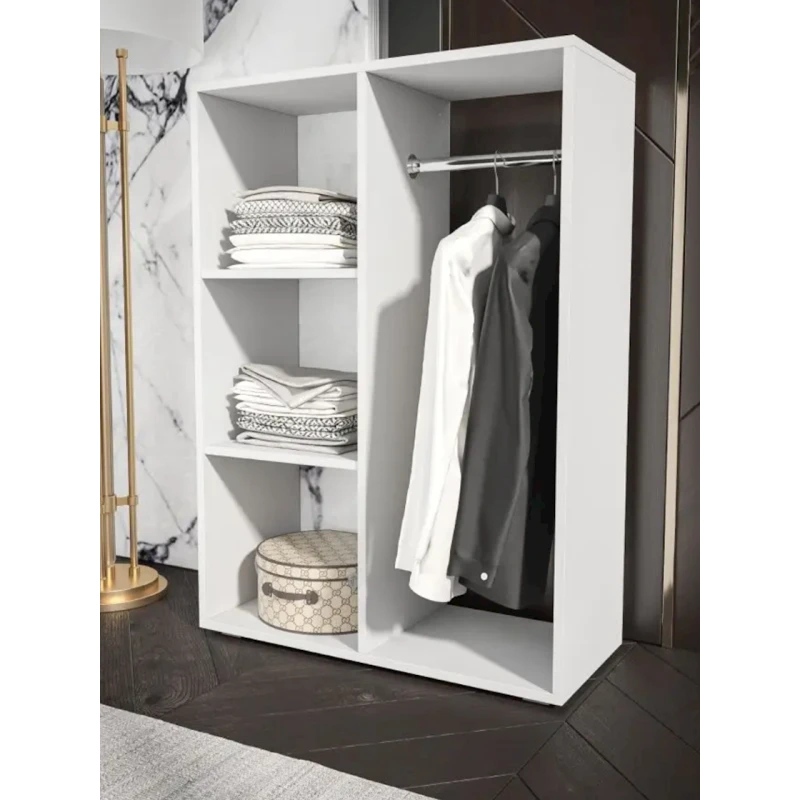 Открытый шкаф Letta ЛДСП, белый, 112x35x80 см Открытый шкаф Letta ЛДСП, белый, 112x35x80 см