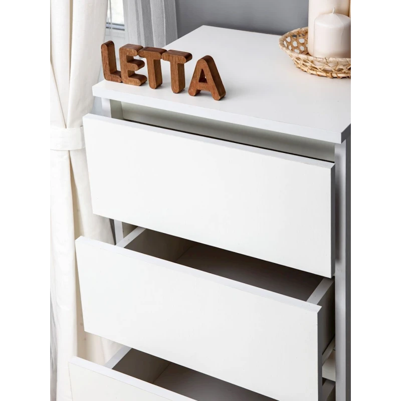 Комод Letta, белый, ЛДСП, 40x35x106 см Комод Letta, белый, ЛДСП, 40x35x106 см