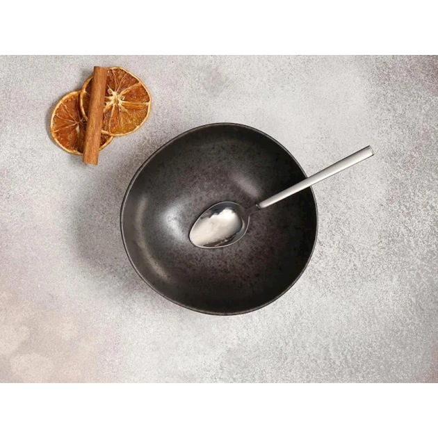 Салатница Porland Stoneware Ironstone, керамогранит, черная, 17 см Салатница Porland Stoneware Ironstone, керамогранит, черная, 17 см