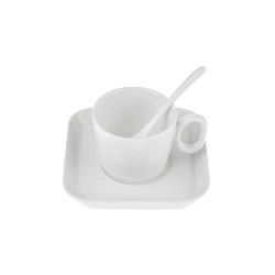 Səhər yeməyi dəsti Emsan Misra, 30 parça, 6 nəfərlik, farfor, ağ