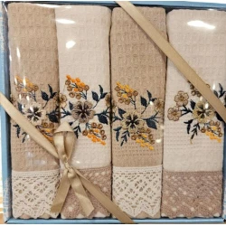 Набор кухонных полотенец MiraNova 147, хлопок, разноцветный, 40x60 см, 4 шт Набор кухонных полотенец MiraNova 147, хлопок, разноцветный, 40x60 см, 4 шт