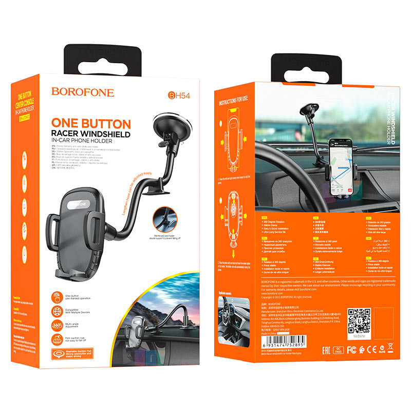 Avtomobil daxili telefon tutacağı Borofone BH54 4.7-7