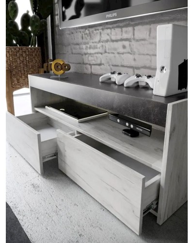 TV üçün tumba 3563_LETNEWHatDCDaA, LDSP, rəngbərəng, 45x34.3x112 sm