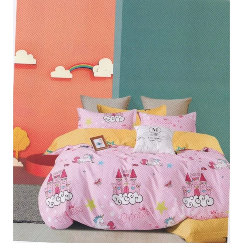 Комплект детского постельного белья First Home SHA-00002579, хлопок, полутораспальный, простыня 160х240 см, пододеяльник 160х220 см, наволочка 50х70 см, 1 шт, разноцветный Комплект детского постельного белья First Home SHA-00002579, хлопок, полутораспальный, простыня 160х240 см, пододеяльник 160х220 см, наволочка 50х70 см, 1 шт, разноцветный