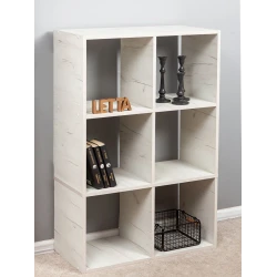 Стеллаж Letta Large Dub White, 108х33х72 см, ЛДСП, белый