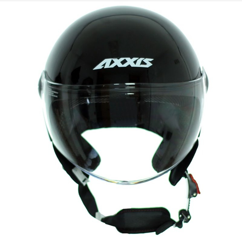 Motosiklet dəbilqəsi AXXİS SQUARE S SOLID A1 SOLID BLACK GLOSS