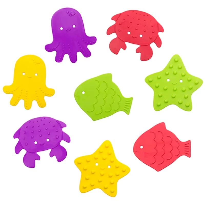 Мини-коврики для ванной Roxy Kids RBM-010-8, 8 шт, разноцветные Мини-коврики для ванной Roxy Kids RBM-010-8, 8 шт, разноцветные