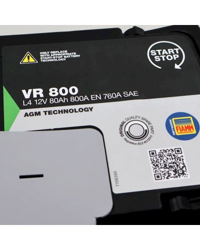 Avtomobil akkumulyatoru Fiamm Ecoforce VR800 80Аh 800A AGM R+